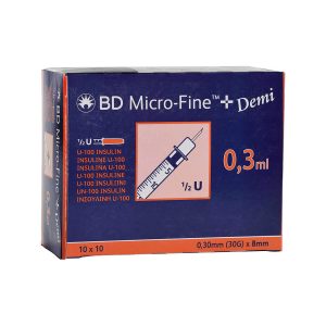 BD Microfine Insulin Syringes U-100 0,3ML 8MM 30G (100 pieces)