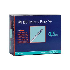 BD Microfine Insulin Syringes U-100 0,5ML 12,7MM 29G (100 pieces)